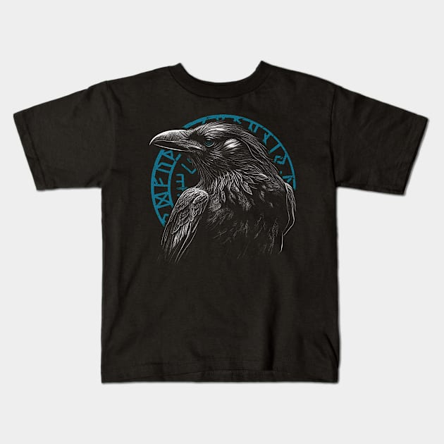 Nordic Mythology Crow - Perfect Gift for Mythology Lovers Kids T-Shirt by LR_Collections